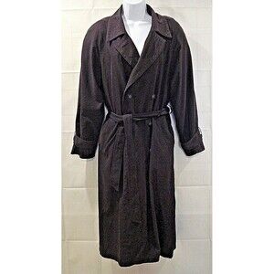 Brem Rainwear Trench Coat Womens 14P Black Lined Made in Russia Lightweight 14P